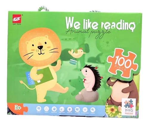 We Like Reading Animal Puzzle (100 Pieces)