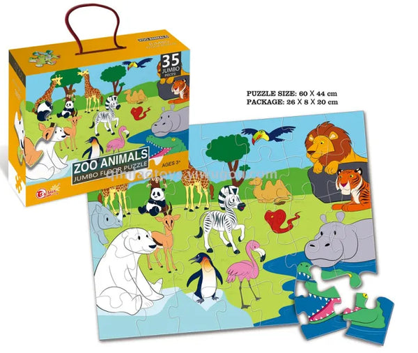 Zoo Animals Jumbo Floor Puzzle 35 pieces