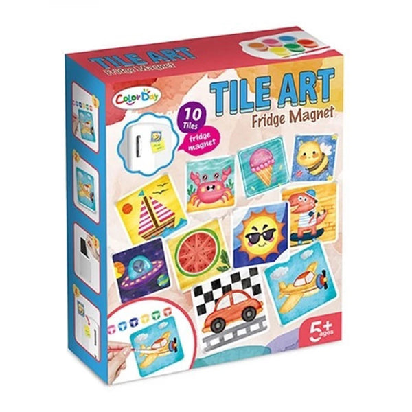 Magnetic Ceramic Coloring Set – 10 Tiles