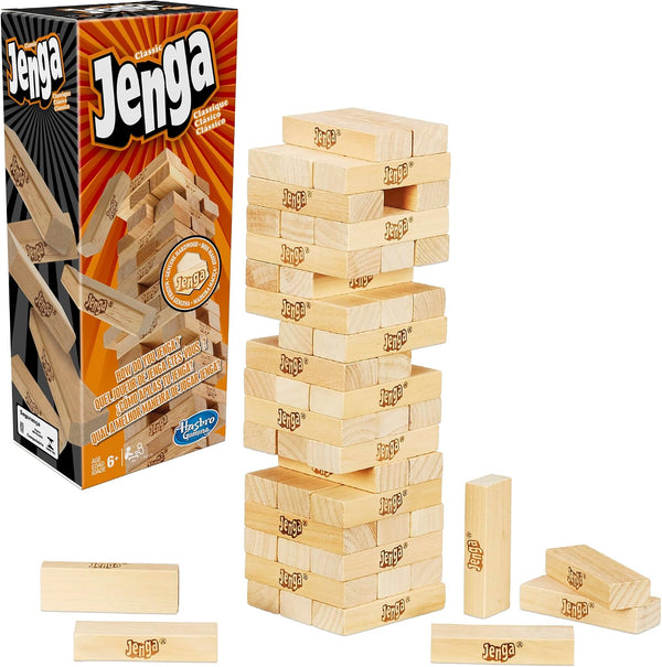 High Quality Classic 60 pcs Jenga Wooden Stacking Tower Board Game (Large)