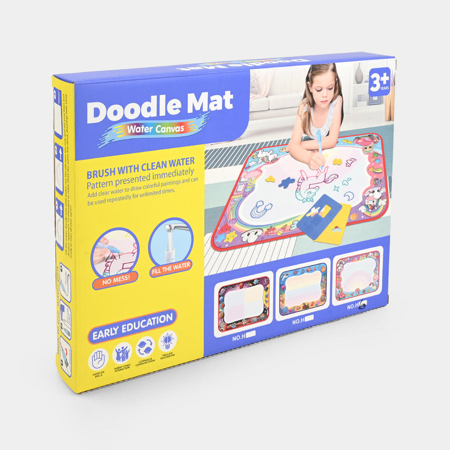 Kids Ocean Doodle Mat Water Canvas Drawing Set — Blue