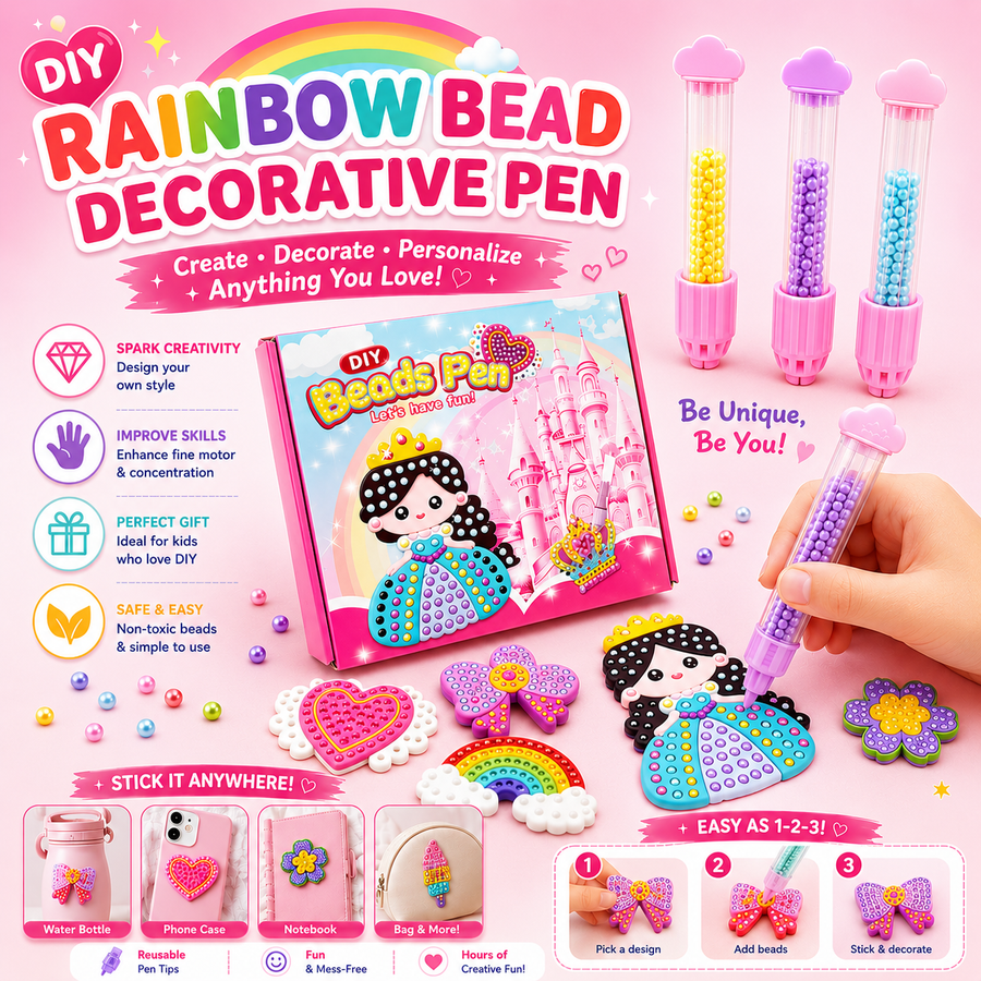 Creative DIY Bead Pen Set – Sparkling, Fun
