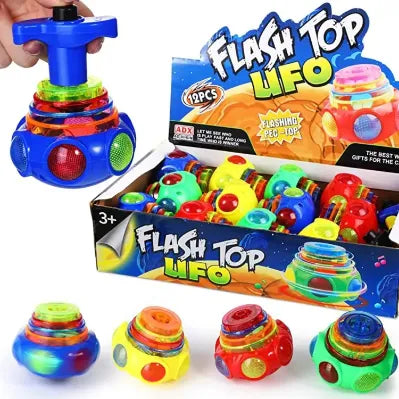 UFO Flashing Spinning Top Toy For kids Lights
