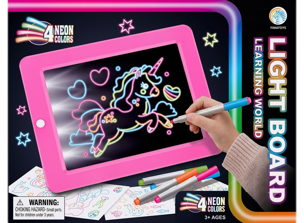 Playfellow Light Board Learning World Fluorescent Drawing Board