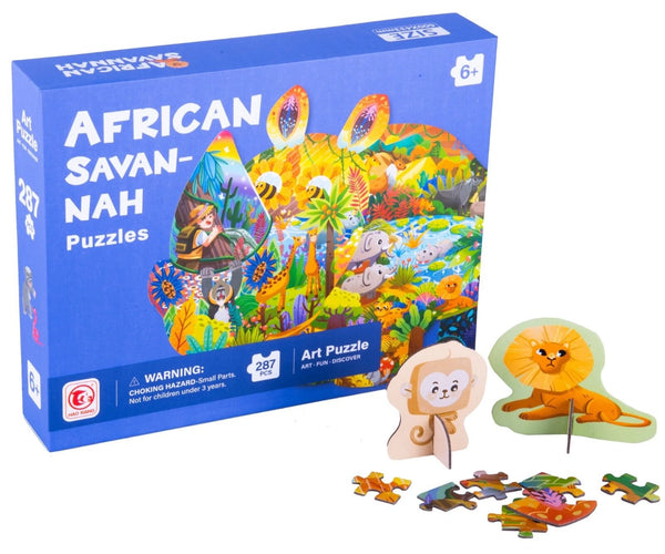 African Savannah Jigsaw Puzzle for Kids 287 pc Animals Puzzle 23.6 x 17
