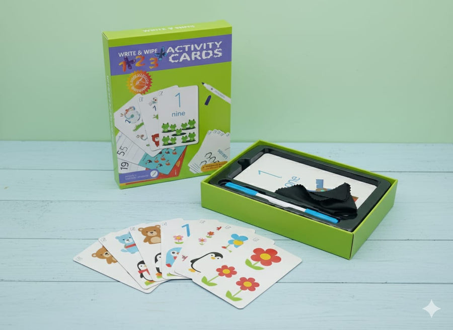 Erasable Number Counting Teaching Cards 60 pcs
